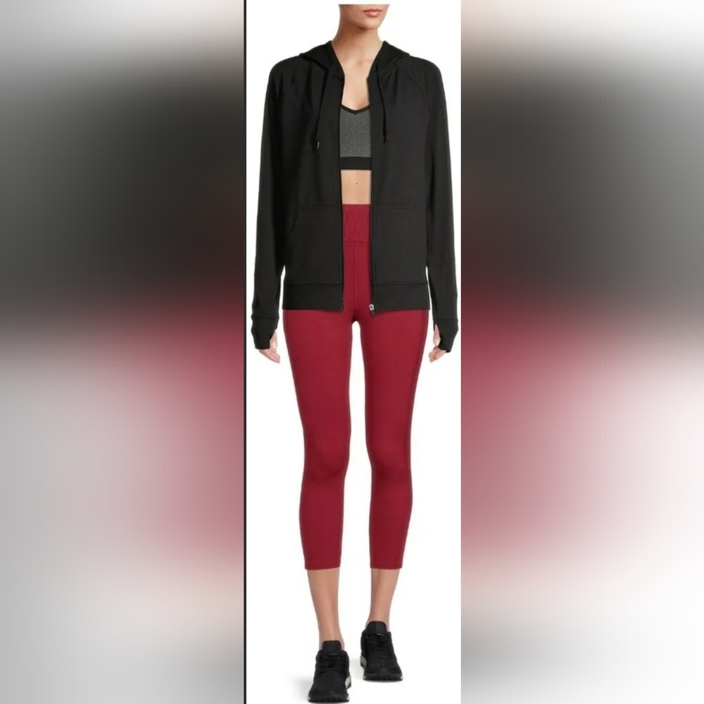 Athletic Works Women's Performance Capris Leggings. Red Balm. Sz XS (0-2)